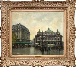 Buy  Palais Garnier  Post-Impressionist Parisian Street Scene Oil Painting Canvas • 6,299.96£