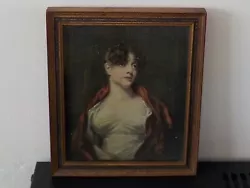 Buy Antique Framed Portrait Of  Ms Margaritta Macdonald  1779 - 1824 • 18£