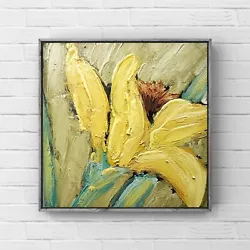 Buy Impressionist Daffodil Flower Original Miniature Oil Painting 4 Inch • 21.18£