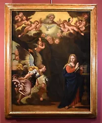 Buy Large Painting Antique Annunciation Oil On Canvas 17 Century Old Master Art • 11,951.80£