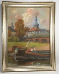 Buy Art - Pastel Paintings From 1931, City River Boats, Sign. / Artist: Chris Waytt • 101.92£