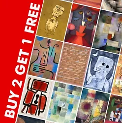 Buy Paul Klee BAUHAUS Poster Prints - Abstract Vintage Fine Art Paintings - Wall Art • 2.39£