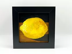 Buy Lemon Original Oil Painting-FRAMED Citrus Bright Affordable Realism Art For Sale • 50£