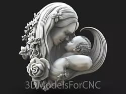 Buy 3D Model STL File For CNC Router Laser & 3D Printer Mother And Baby • 2.47£