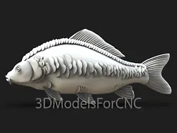 Buy 3D Model STL File For CNC Router Laser & 3D Printer Fish 17 • 2.47£