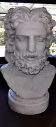Buy Huge Man Face Plant Sculpture 20 In TALL Roman Emperor Bust- Free Shipping In US • 111.97£