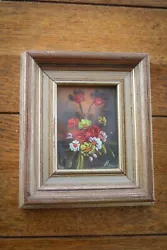 Buy Vintage - Original Oil Painting Still Life Flowers - Framed & Signed - Unique • 29.99£