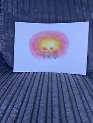Buy Poppy Watercolour A5 Painting Minimalistic • 1.99£