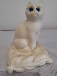 Buy Cat On Pillow Handmade Alabaster Sculpture • 12.99£