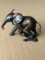 Buy Baby Elephant Solid Bronze Sculpture By Michael Simpson No. 974 • 75£