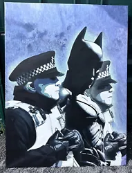 Buy Banksy Rep Painting Batman & Police Christian Bale  Suit Justice Street Art ££’s • 75£