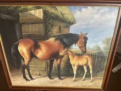 Buy Horse And Foal Farmyard Original Oil Painting. Reasonable Distance Can Deliver • 50£