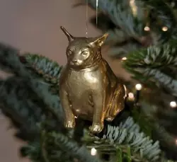 Buy Sphynx Cat Christmas Ornament Gold 3D Printed Miniature Mini • 14.88£