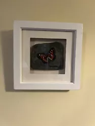 Buy Rachel Morris Original Art 2015 ‘Small Tortoiseshell’ Butterfly Acrylic On Slate • 20£