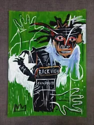 Buy Jean-Michel Basquiat Painting On Sheet (handmade) Signed And Stamped Mixed Media • 99.46£