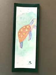 Buy Sea Turtle Original Art  Painted Bookmark Turtle Original Painting For Him/Her • 19.43£