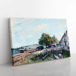 Buy Saint Mammes Morning By Alfred Sisley Canvas Wall Art Print Framed Picture Decor • 24.95£