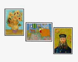 Buy Van Gogh Set Of 3 Art Painting Living Room Print Poster Picture Portrait Gift UK • 3.49£