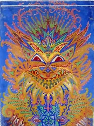 Buy Louis Wain Ornate Blotter Cat Animal Painting Wild Pet Real Canvas Art Print • 11.84£