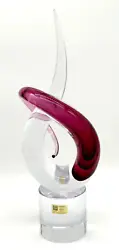 Buy Vintage Murano Signed & Labeled Love Knot-Renato Anatra-Sommerso Cranberry-Rare • 285.84£