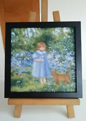 Buy Girl And Cat In A Garden - Original Impressonist Oil On Canvas - Signed - Bh • 50£