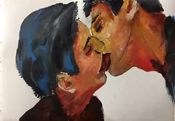 Buy Gay Kiss Oil On Canvas Signed And Certified Original • 57.05£