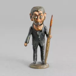 Buy Rare SALVADOR DALI Surrealist Artist COLD PAINTED BRONZE Miniature Figure • 145£