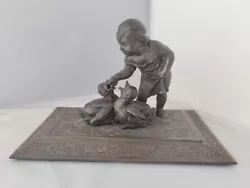 Buy  The Child Feeding The Ducks  Sculpture - 1kg Bronze • 59.95£