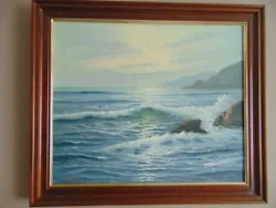Buy Large Original Oil Painting On Canvas In Hard Wood Frame Atmospheric Seascape • 52£