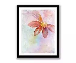 Buy Red Flower Watercolour , Print Of Painting, In 7  X 5 , Unique Gift ID :284 • 4.49£