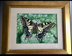 Buy A Beautiful Hand Painted Swallowtail Butterfly. Framed And Signed. Acrylics. • 50£