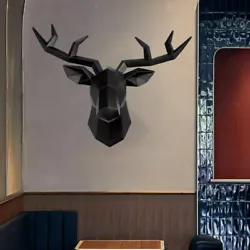 Buy Deer Head Stag Statue Art Wall Art Home Decoration Wall Decor Modern Statue • 38.64£
