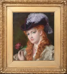 Buy 19th Century Pre-Raphaelite Portrait Red Haired Girl By Emma SANDYS (1834-1877) • 12,599£
