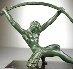Buy 1920/1930 Dh. Chiparus Sculpture Statue Art Deco Men Athlete Nu Bronze Age • 815.41£