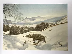 Buy Watercolour Painting Original Snow Scene Lake District Yorkshire Dales 25x35cm • 22£