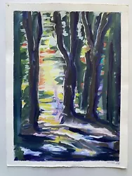 Buy Vintage Original Paul Highberg Impressionism Forest Trees Landscape Oil Painting • 20.78£