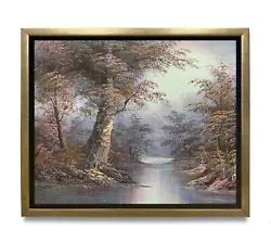Buy Hungryartist -Bob Ross Style Riverscape On Canvas 8x10 Framed • 73.82£