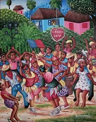 Buy VINTAGE Andre Normil Original Haitian ART / Painting  20 X 16” . Masterpiece. • 1,180.45£