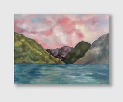 Buy Original Oil Painting On Canvas Panel Norway Landscape, Nature Painting • 70£