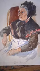 Buy Antique 19th C Original Watercolour Painting Portrait Of Old Lady Signed RK 1891 • 3.50£