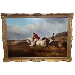 Buy Large 19th Century Sporting Hunting Charging Scene Oil Painting By Thomas Smythe • 15,000£