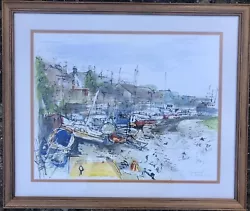 Buy Original Watercolour/ink Painting, Uk Artist John Burleigh, Queenborough Framed • 39.99£