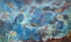 Buy Carina Nebula-  Original HGWebb Oil Painting 16” X 10” Space Astronomy Galaxies • 32£