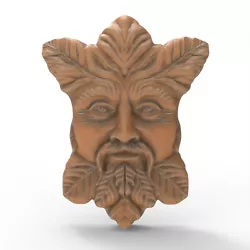 Buy STL File Leaf Green LMan Garden Sculpture Relief 3D Printer CNC Carving Router • 2.32£