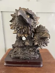 Buy Stunning Resin Eagle Sculpture On Wood Base • 70£