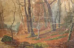 Buy Antique Oil Painting Forest Landscape • 125.81£