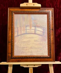 Buy Pastel Drawing Bridge Art Signed By Artist C. Thompson (Monet Inspired) • 29.99£