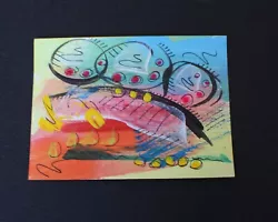 Buy Contemporary No1 Abstract Original ACEO Art Card Mixed Media Mini Artwork • 2.49£