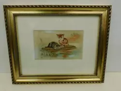 Buy REALLY Old Painting Gilt FRAMED Watercolour CATS Kittens • 28£