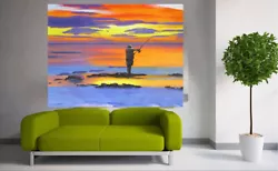 Buy Painting Fishing Fisherman Art Signed Sunset Bush Canvas Australia Ocean • 74.66£